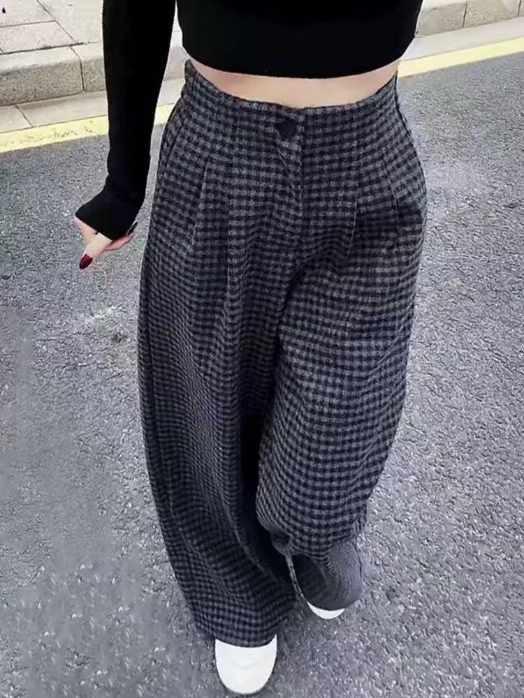 

Women s Minimalist High-Waisted Grey Wide-Leg Suit Pants - Comfortable, Flattering, Spring 2025 Arrival Medium чорний/сірий