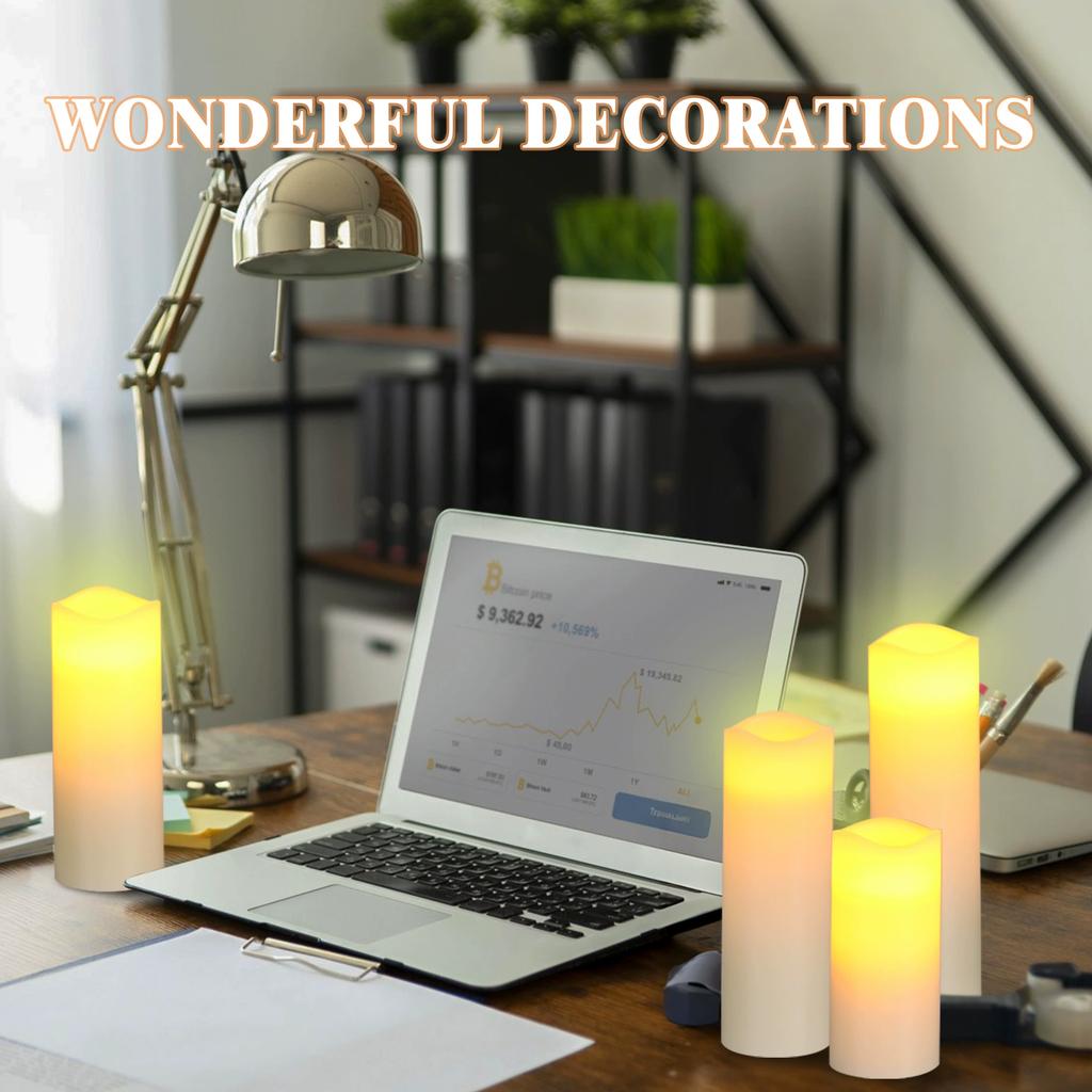 LED Votive Candle Lights Simulated Wax Finish Waterproof Remote Control Romantic Wedding & Graduation Home Decoration