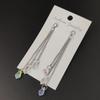 Sterling Silver Crystal Tassel Earrings - Korean Long Pendant for Elegant Style