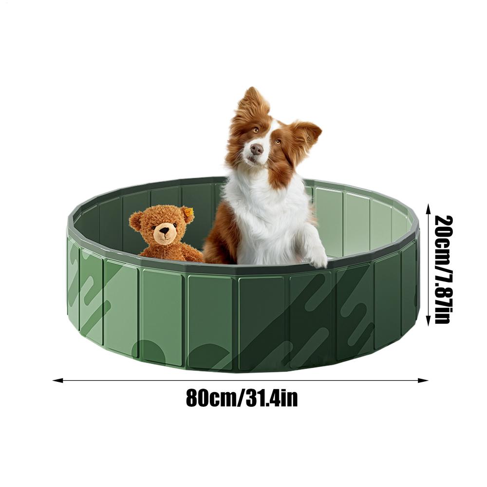 

Dog Bath Swimming Pool Kiddie Wading Tub Pet Bathing Tub Pool Pet Cleaning Water Basin Pet Pool Non-Slip Doggie Bathtub S зелёный