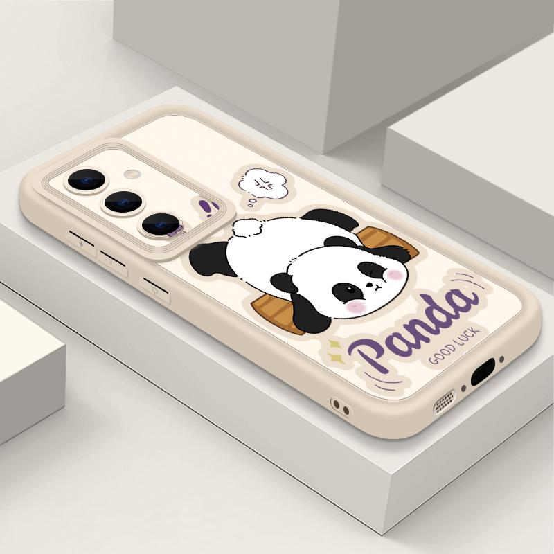 Lovely Baby Panda Print Case For Samsung S26 S25 Ultra S24 S23 S22 Plus S21 FE A15 A16 A17 A35 A36 A37 A54 A55 A56 A57 5G Shockproof Bumper Cover