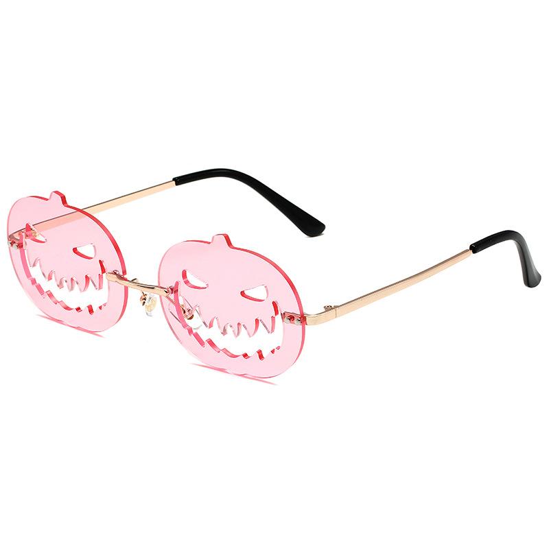 Halloween metal hollowed-out glasses personalized pumpkin party decoration props for festival shooting event