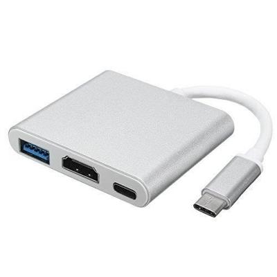 VSHOP ® USB Type-C Male To HDMI, USB C, USB 3.0 Female Adapter