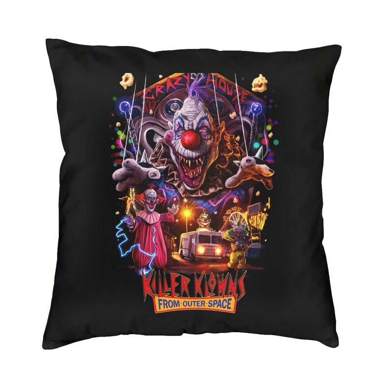 Killer Klowns From Outer Space Funny Horror Movie Cushion Cover 45x45cm Home Decorative Printing Throw Pillow Sofa Double Side