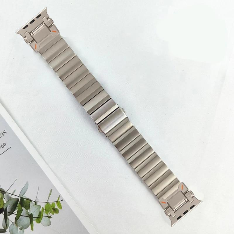 Titanium Band for Apple Watch Ultra 49mm Series 9 45mm 44 42mm Sports Bracelet Correa for Iwatch 9 8 7 Se 6 5 4 3 Ultra 2 Strap