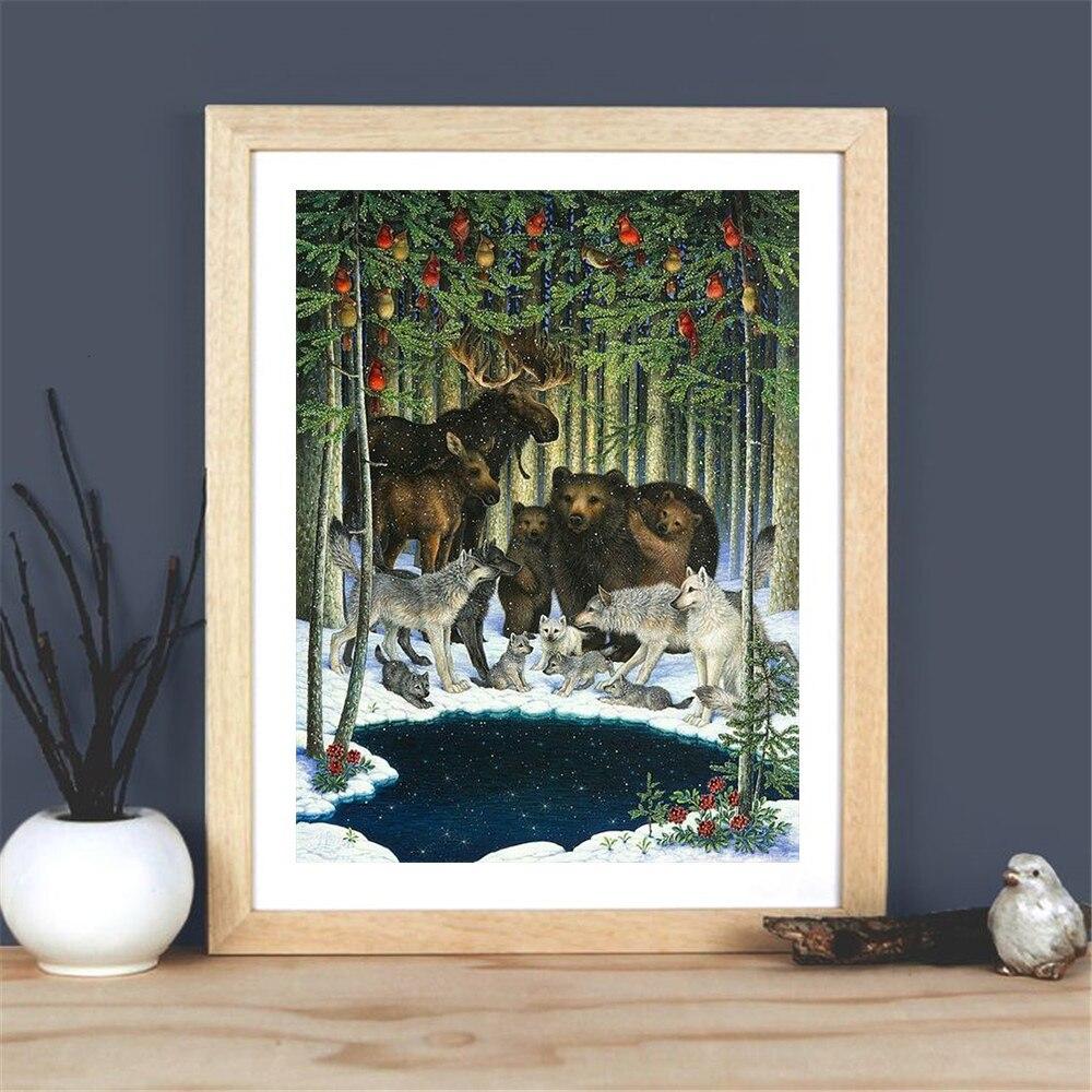 Diamond Painting Full Square Bear New Arrival Diamond Embroidery Animal Cross Stitch Christmas Decorations