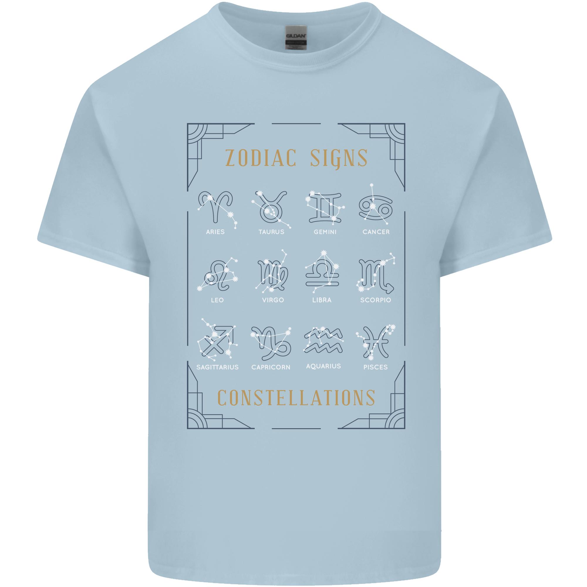 Zodiac Sign Constellations Unisexs Light Cotton TShirt S