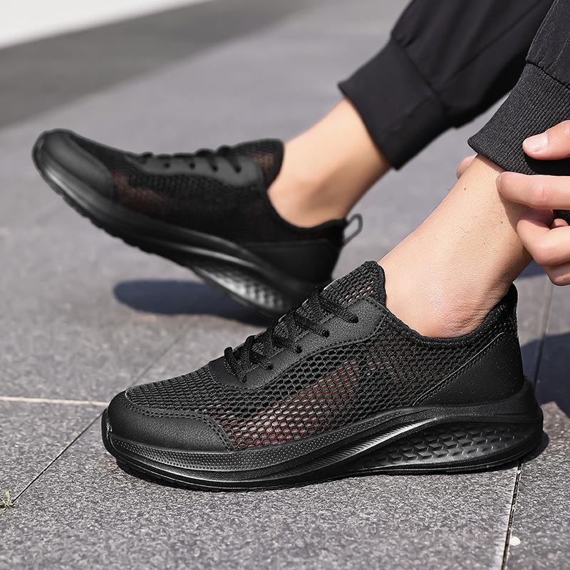 Large Size 48 Ultra-light and Thin Breathable Hollow Sports and Leisure Shoes Non-slip Soft-soled Running Shoes Mesh Shoes