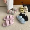 Fresh blue summer anti-skid thick-soled slippers for women's summer wear 2025 new soft-soled cool slippers