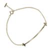 TIFFANY&Co. Pulseira T Smile Tamanho do Pulso 7" Ouro Amarelo K18 2,66g Feminino Usado