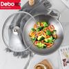 Debo DEP-316 Edelstahl-Wok mit Sichtdeckel