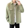 Tooling Shirt Jacket Men, Spring and Autumn Korean Version of Casual Youth Shirt Fashion Loose Cardigan Jacket Men