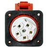 Straight Power Board Socket 16A 5P 400V 70X70Mm Cee Industrial
