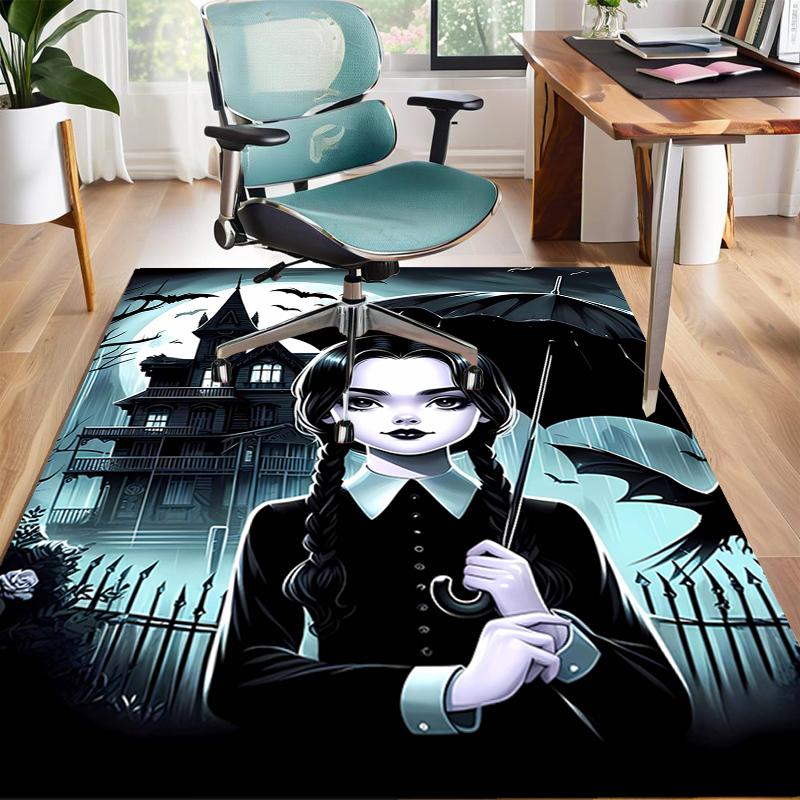 1pc Wednesday (2) Design Area Rug - Non-Slip, Soft & Cozy Floor Mat for Living Room, Bedroom, Office - Indoor/Outdoor Decorative Carpet