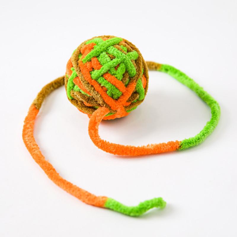 Interaktives Katzenspielzeug Katzenkauspielzeug Haustierprodukte Kätzchen Zähneknabberspielzeug Bunte Wollknäuel Bissfestes Katzenspielzeug