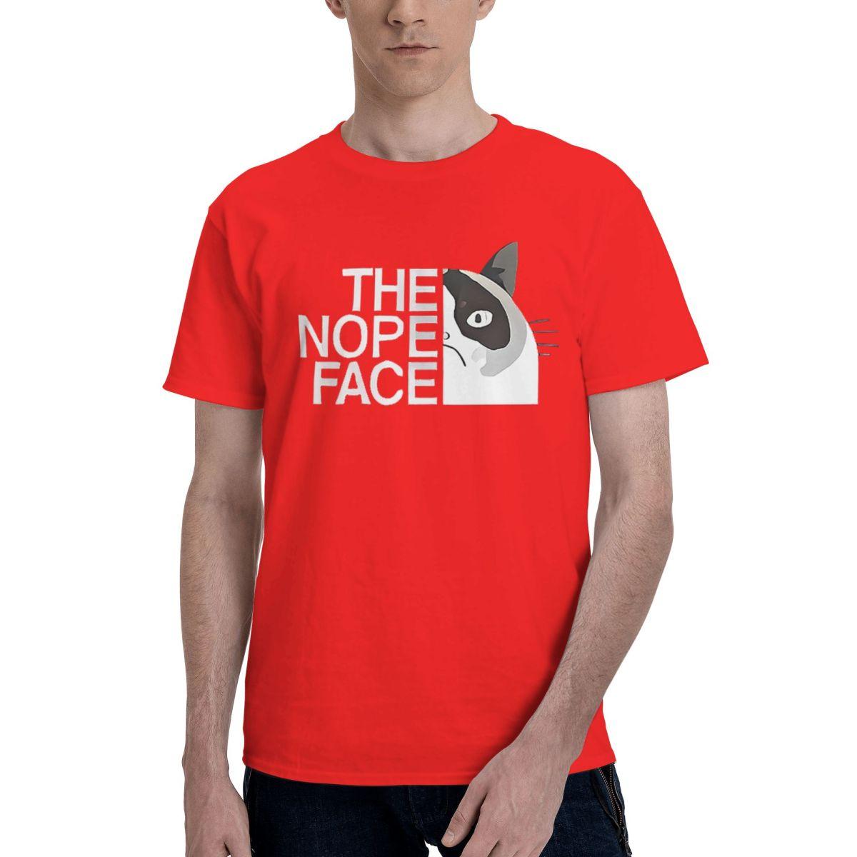 

Nope Face Cat Graphic 100 Cotton Casual Breathable Confortable Vintage Designer Clothes Men Mens Gifts S
