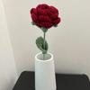 2 Stück Moderne Eleganz Simulationsblume Heimdekoration Esstisch Gestrickte Rose Einzelner Strauß Hochzeit Kunstblume