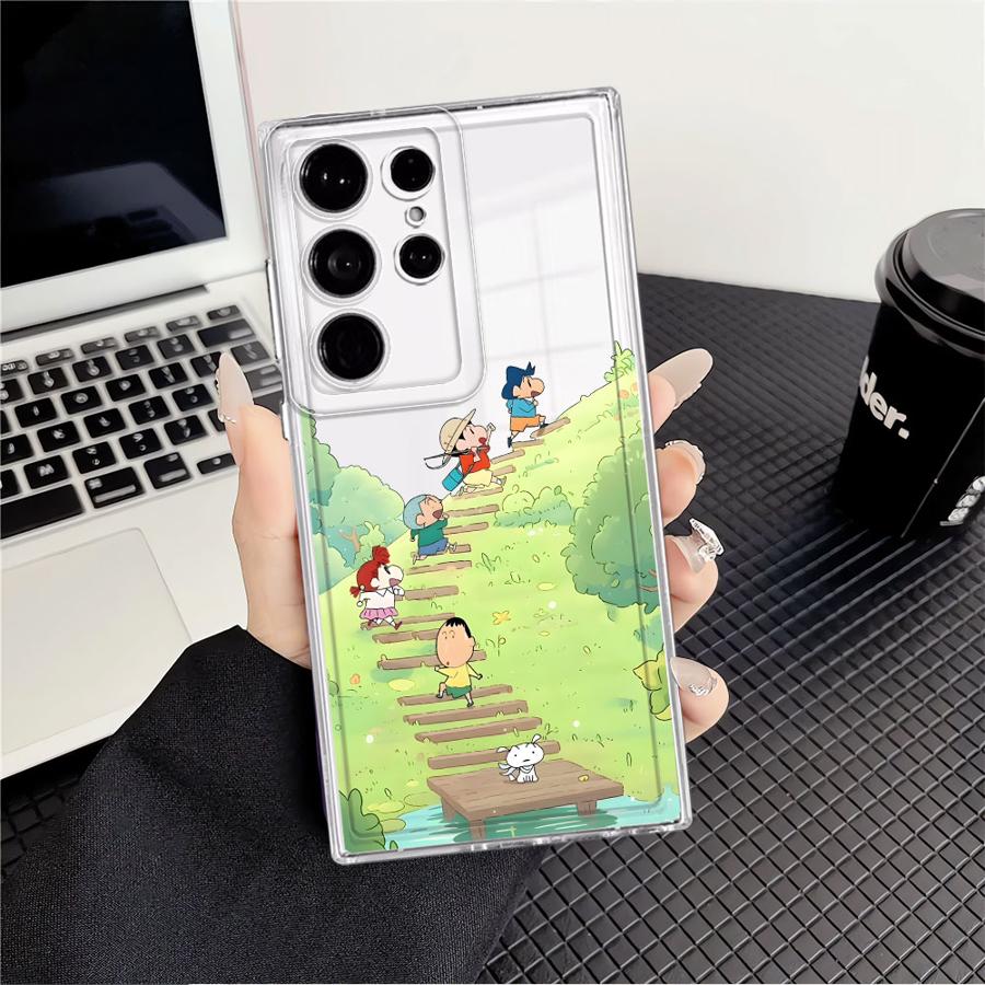 

Phone Cover Case for Samsung Galaxy S26 Note 20 Ultra 10 S20 Plus S22 FE S21 S23 Ultra S25 Edge S24 Cartoon Crayon Shin-Chan Galaxy S26