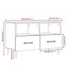 VidaXL Meuble TV Gris béton 80x36x50 cm Bois d'ingénierie 828952