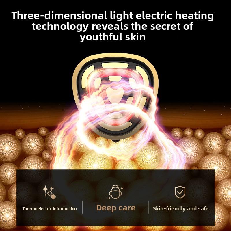 Instrument de Frumusețe cu Lumină Roșie și Albastră pentru Față, Masajor cu Vibrații, Frumusețe cu Introducere Facială, Instrument de Frumusețe pentru Acasă