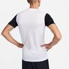 Nike Logo Print Colorblock V-Neck Short Sleeve T-Shirt Men Tops White DH8035-100