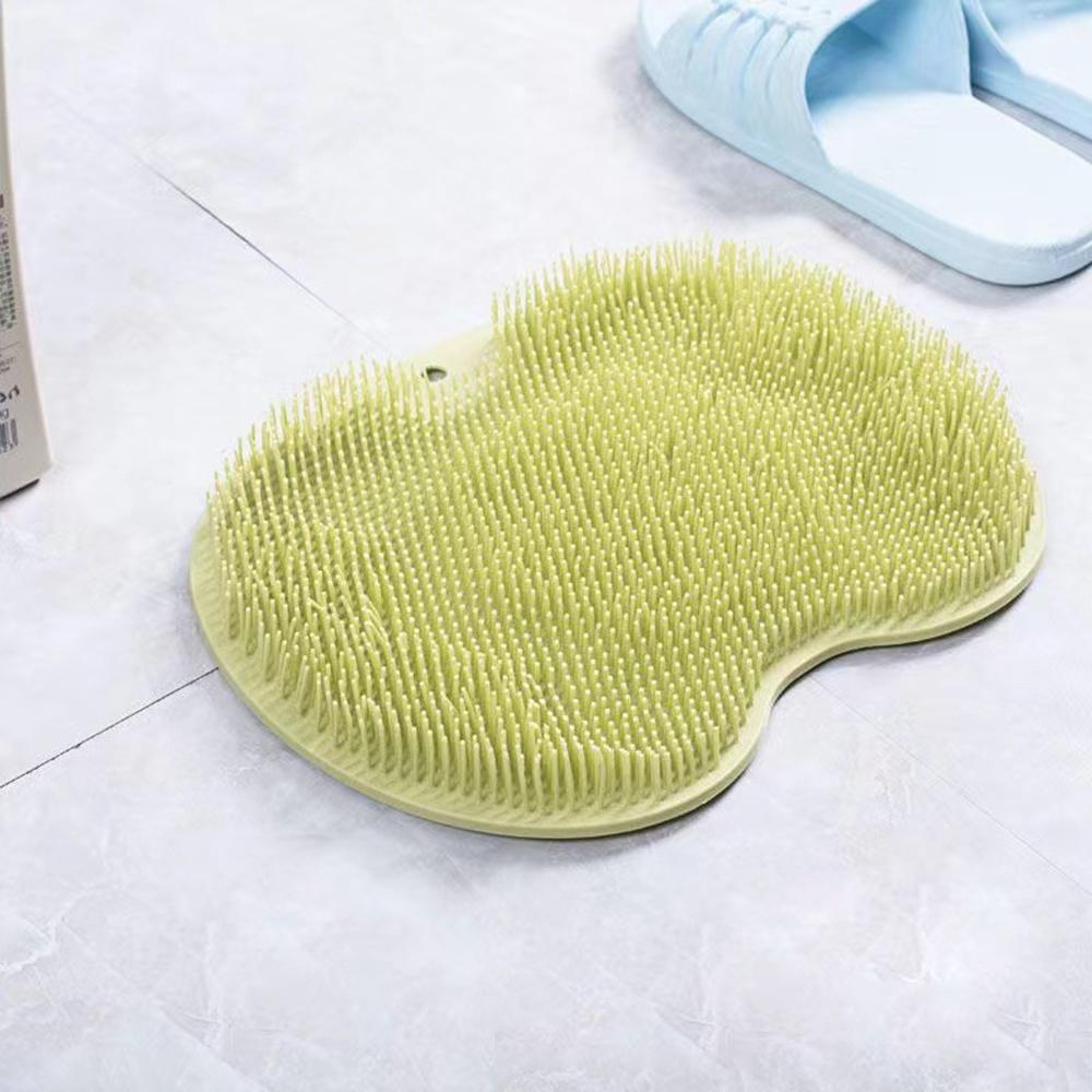Exfoliating Shower Massage Scraper for Bathroom, Non-slip Bath Mat, Back Massage Brush, Silicone Foot Wash, Body Cleaning Tool