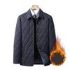 Autumn Winter Middle Aged Men Warm Collar Business Leisure Dad Padded Clothes Coat