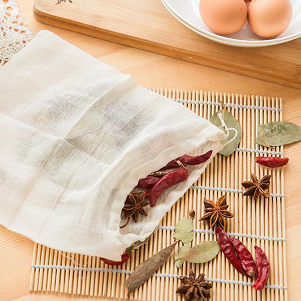 Drawstring Filter Bags Multifunctional Medium Capacity Spice Filter Bags for Cooking Straining