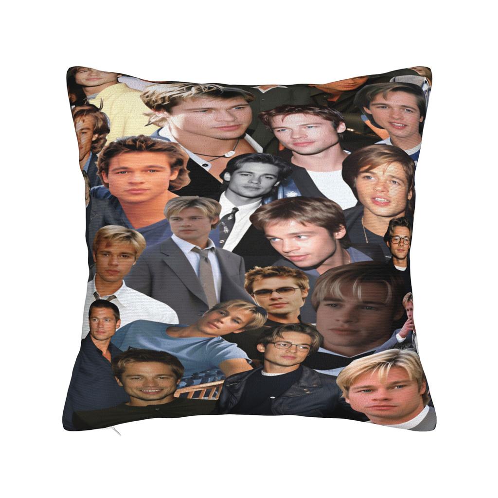 B-Brad Pitts Photo Pillow Case  Soft Pillow Cover Fashion Cushion Cover For Sofa Home Decor