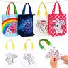 8Pcs Easter Non-Woven DIY Graffiti Bags - Double-Sided Cartoon Egg & Rabbit Design, Creative Painting Handbags for Easter ZSY