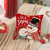 Christmas Pillow Cases 18x18 Inch Santa Elk Snowman Tree Decorative Case Sofa Pillowcase For Living Room Home Bed Bedroom Sofa