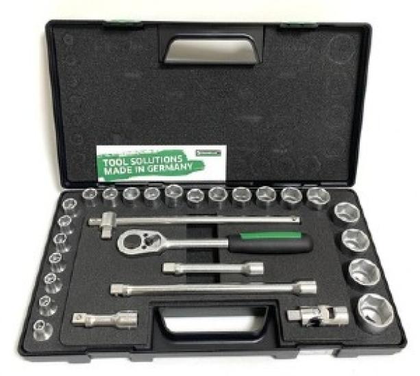 

STAHLWILLE Socket Wrench Set 28 Pcs 52/22/6KN 1/2SQ SW 8-32mm (96031409)