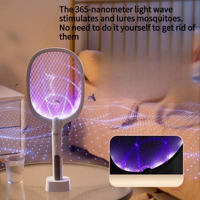 1SET Purple Automatic Mosquito Trap and Electric Mosquito Swatter Two-in-one Mosquito Killer Lamp Electric Mosquito Zapper Household Mosquito Swatter