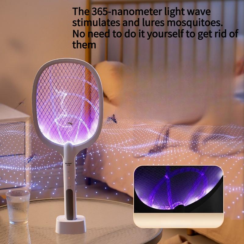 1SET Purple Automatic Mosquito Trap and Electric Mosquito Swatter Two-in-one Mosquito Killer Lamp Electric Mosquito Zapper Household Mosquito Swatter