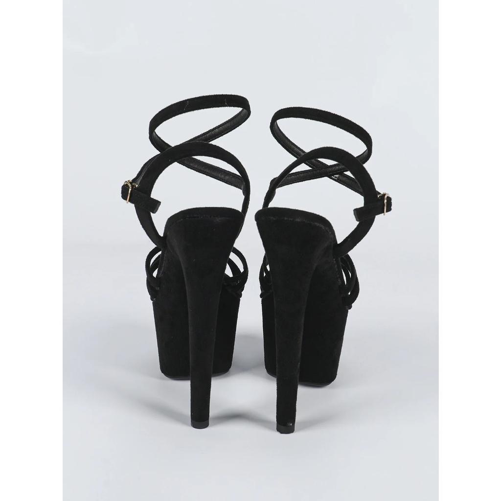 2025 Spring New  Fashion 17CM High-heeled Sandals One-word Buckle Nightclub Stiletto Women's Shoes LFD-181-Q35