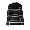 Striped Half-turtleneck Cashmere Sweater for Women In Autumn and Winter New Fashionable and Versatile Cashmere Base Shirt Skin-friendly and Warm Top