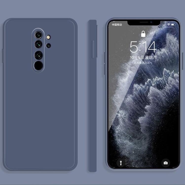 Dla Xiaomi Redmi Note 8 Pro Jednolity Kolor Imitacja Płynnego Silikonu Prosta Krawędź Odporne na Upadki Pełne Pokrycie Etui Ochronne