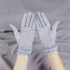 Summer Sunscreen Lace Thin Gloves for Women Summer Leopard Pattern Outdoor Breathable Square Dance Etiquette Gloves