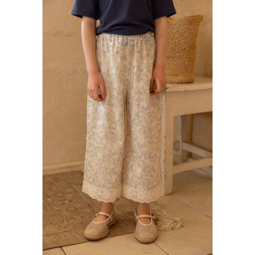 Perrobebe Beige Juliette Cotton Long Pants for Kids S
