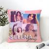 Pillow Case Cotton Linen Fabric Square Zipper Pillowcase Home Decorative Living Room Singer Music S-Selena Gomez 2