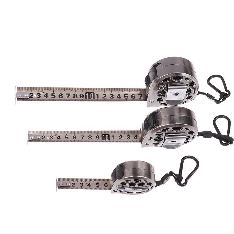 3/5/7.5M Metric Tape Measure Stainless Steel Anti-Corrosion Retractable Metric Ruler Hollow Design Woodworking Measuring Tool