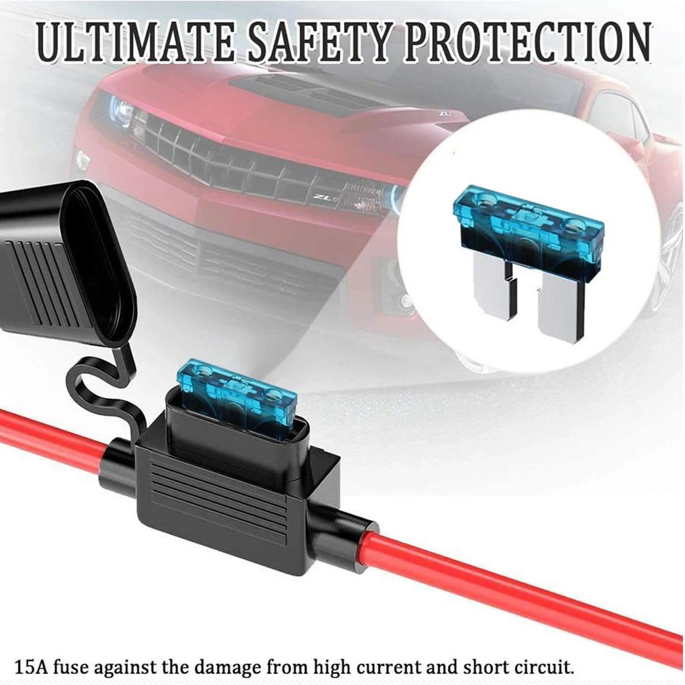 12V Charger Cable 16AWG Ring Terminal SAE to O Ring Connecters Extension Cord Cable Connector for Battery Charger/Maintainer