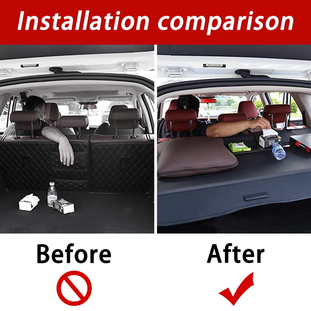 PSLER Car Tonneau Luggage Roll Privacy Custom Interior Truck Compatible with Toyota 2011 2012 2013 2014 2015 2016 Cover, Storage, Shade, Protection,