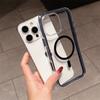 Luxury Transparent Magsafe Phone Case For iPhone 16 15 14 13 12 11 Pro Max Plus Clear Magnetic Bumper Back Cases Cover