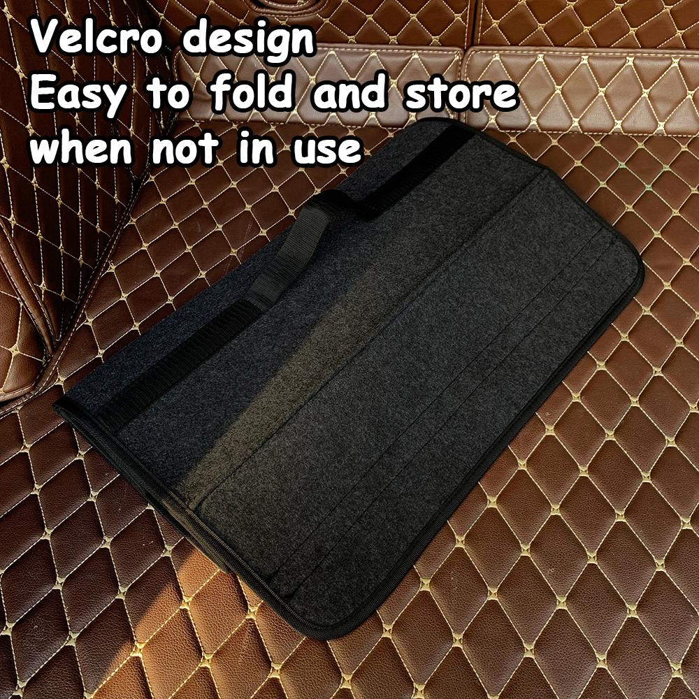 Felt Car Trunk Folding Storage Box Enlarged and Thickened Dark Gray