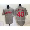 Maglietta da Baseball Unisex Ricamata Boston Red Sox Abbigliamento Sportivo Miscela di Cotone Traspirante Abbigliamento per tifosi