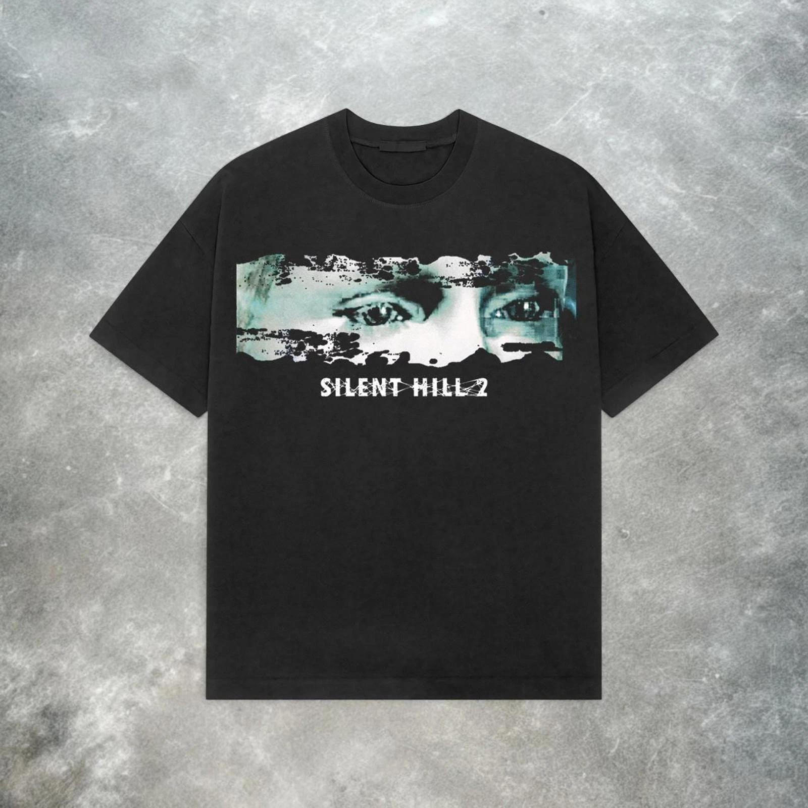 

Silent Hill 2 Retro Y2K Mens and Womens American Street Wear Tshirt Spring and Summer Fashion Round Neck Loose Top 4XL