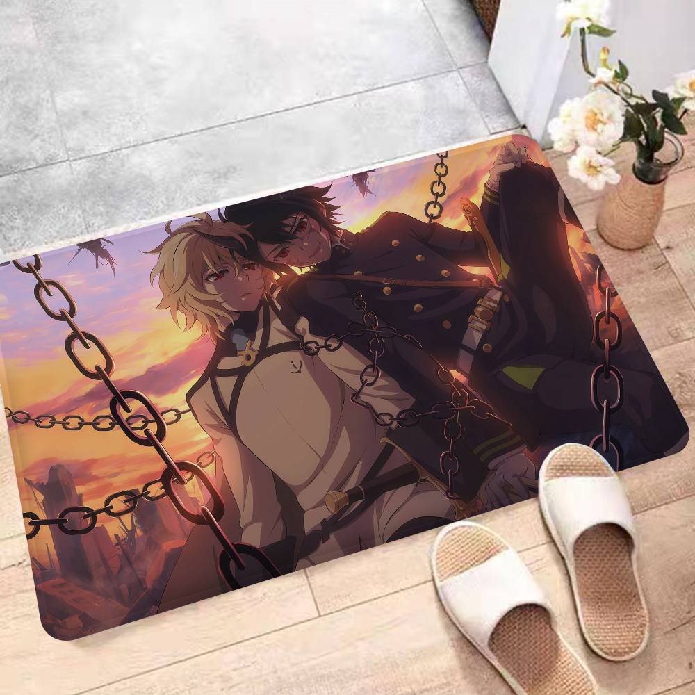 Japanese Seraph Of The End Bathroom Mat Anti-slip Absorb Water Long Strip Cushion Bedroon Mat Hotel Decor Mat