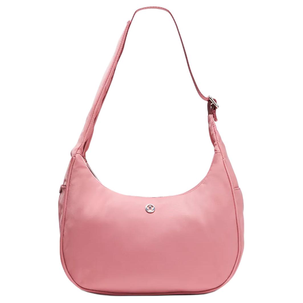 Lululemon City Essentials 4L Solid Color Brand Logo Nylon Tote Shoulder Bag Women bags Pink LW9FRTS-046976 Pink