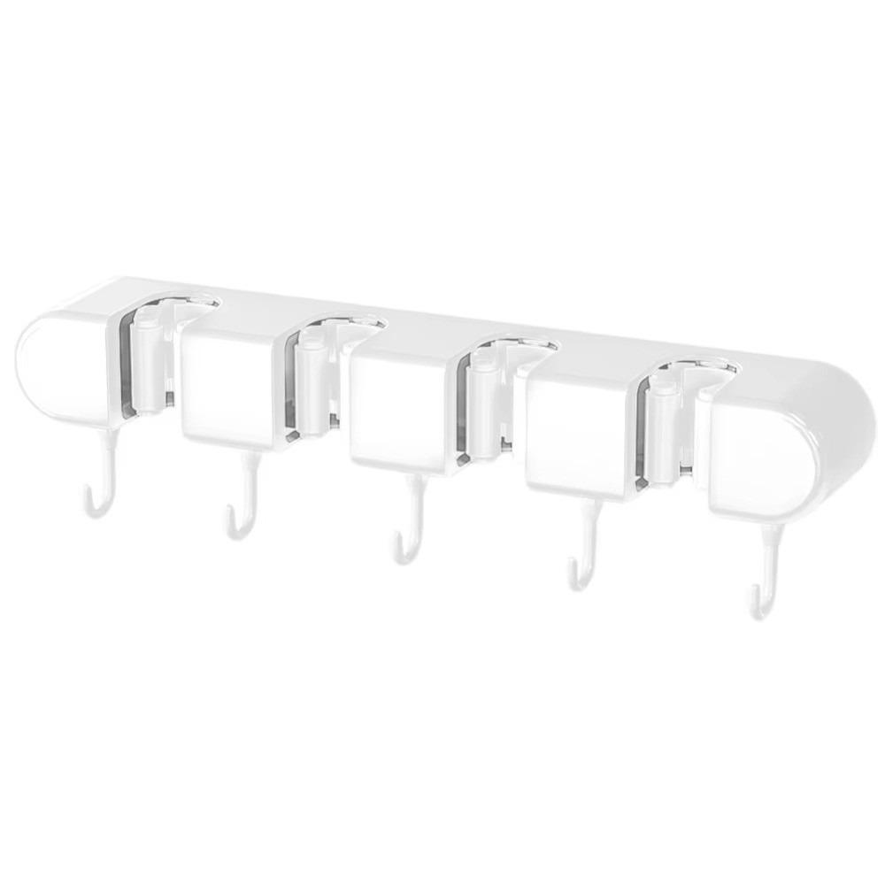 No Drill Adhesive Wall Mount Organizer Multi Hook Cleaning Tool Rack New Broom Hanger  Laundry Room
